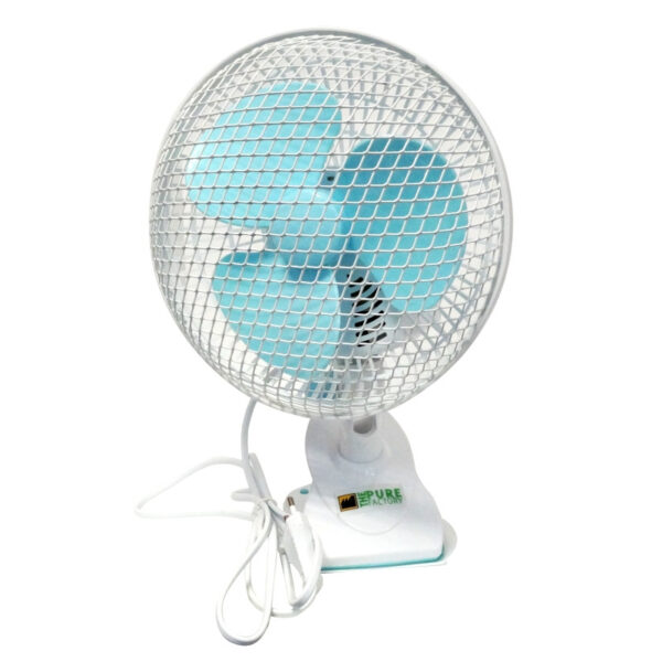 Pure Factory Clip Fan 20W, zweistufiger oszillierender Ventilator, 18 cm Durchmesser