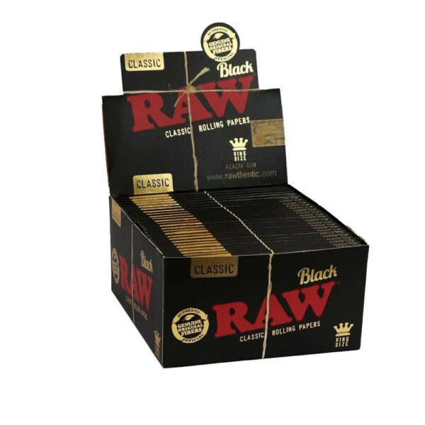 RAW-Papiere Schwarz King Size, BOX 50 Stück