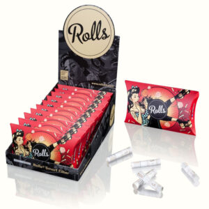 Rolo 69 filtros 8mm, 10x 40 unidades Pack Vermelho CAIXA