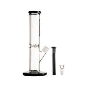 Groove Straight Tube 12 Black and Clear bong sklo